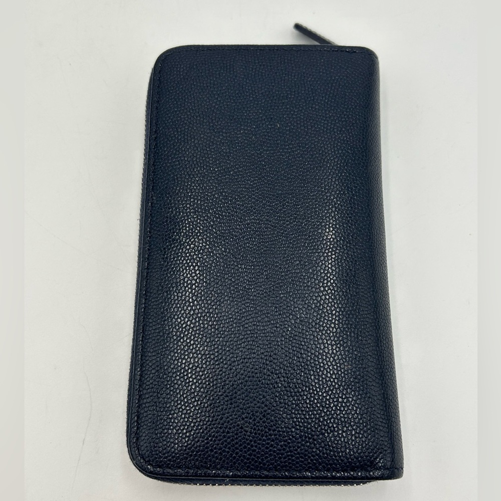 (SOLD) Chanel Medium Blue Leather Zip Wallet (2760****) - Picture 5 of 14